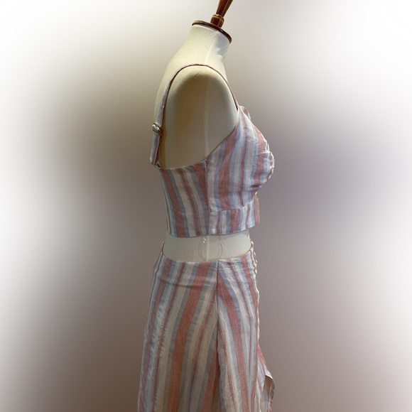 Pink, white and light gray adorable 2piece set is perfect for Summer and travel - Picture 3 of 5